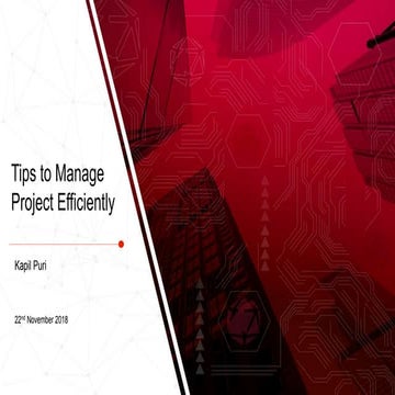 Tips to manage project efficiently