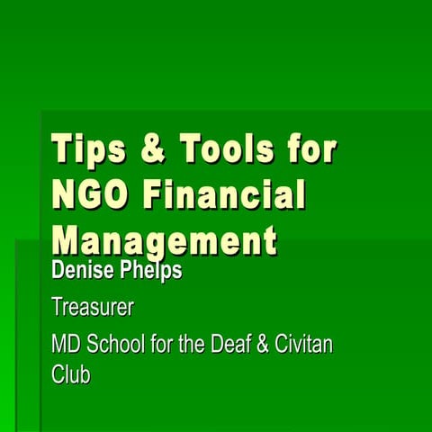 Financial Management Training 10.20.2010