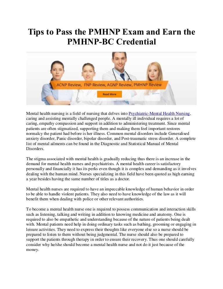Tips to Pass the PMHNP Exam and Earn the PMHNPBC Credential