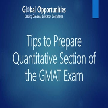 Tips to prepare quantitative section of the gmat exam