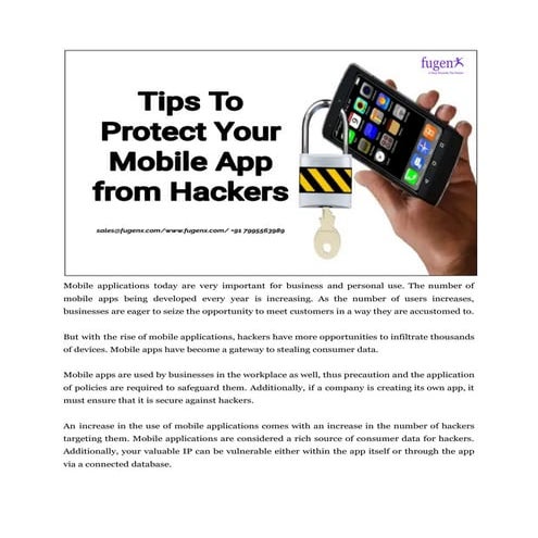 Tips To Protect Your Mobile App from Hackers.pdf