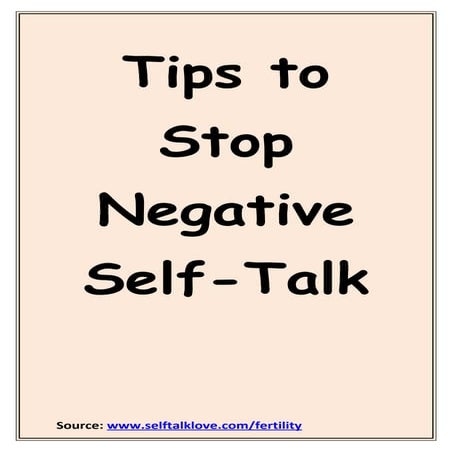 Tips to stop negative self | DOC