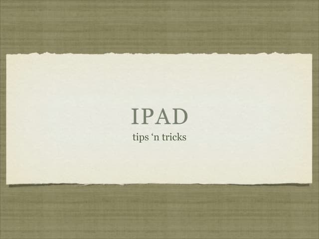 Chemeketa Community Ed, iPad Basics