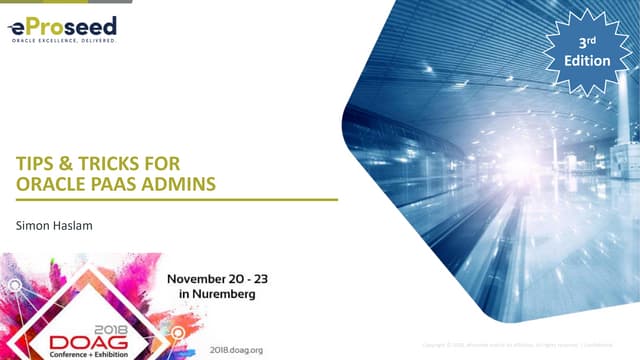 Tips & Tricks for Oracle PaaS Admins