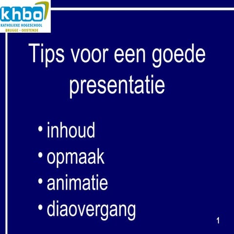 Tips Voor Een Goede Presentatie