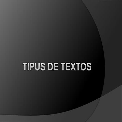 Tipus de textos