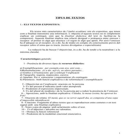 Tipus de textos 2