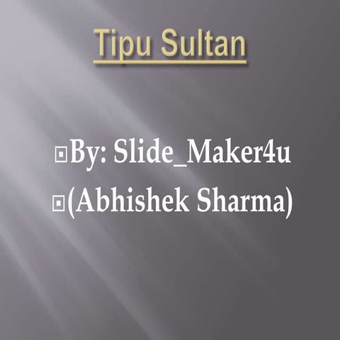 Tipu sultan
