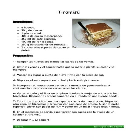 Tiramisú