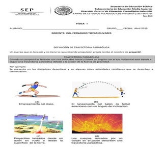 Tiro horizontal y parabolico apunte...