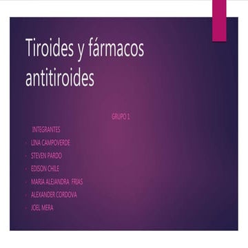 Tiroides y fármacos antitiroides