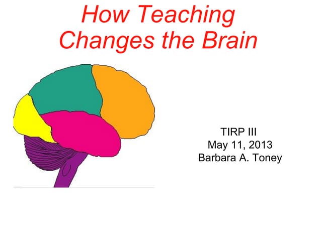TIRP III Teachers Change Brains 2013