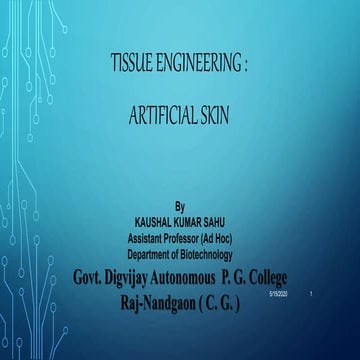 Tissue engineering artificial skin