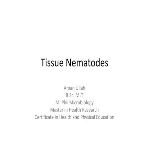 Tissue nematodes.