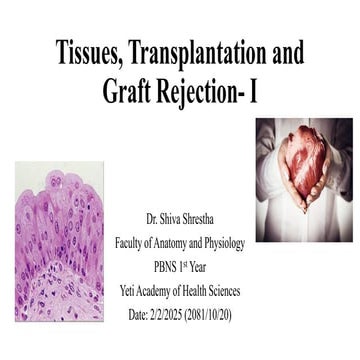 Tissue, Transplantation, Graft Rejection I .pdf
