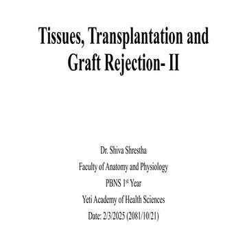 Tissue, Transplantation, Graft Rejection II .pdf
