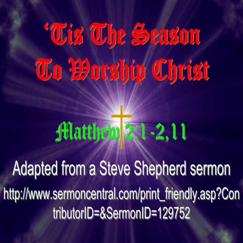 ‘Tis The Season To Worship Christ