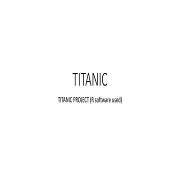Titanic - Presentation | PPTX