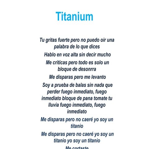 Titanium letra | PPT