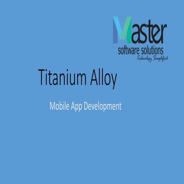 Titanium Alloy -  Master Softwares