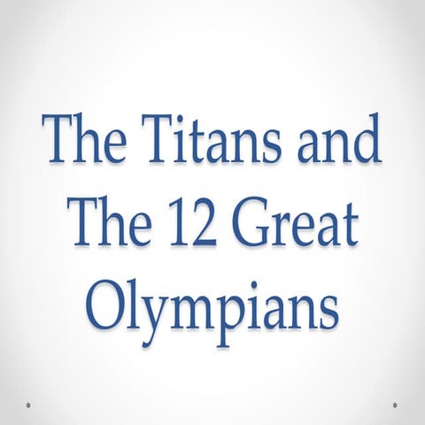 Titans and 12 Great Olympians