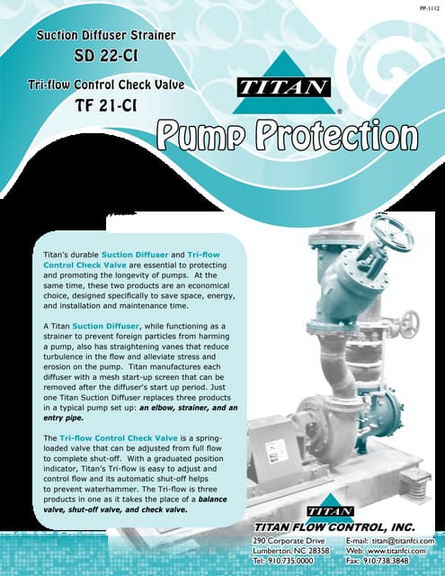 Titan Suction Diffuser - Pump Protection