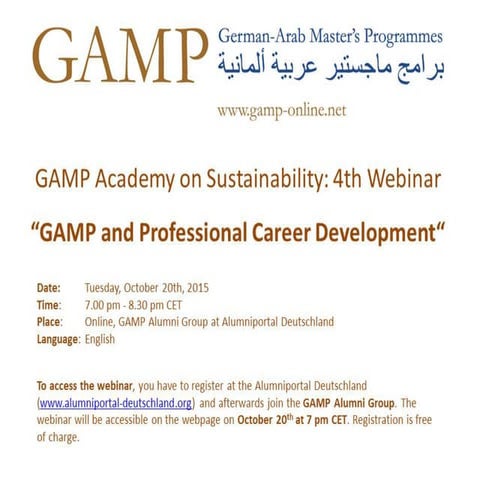 Titelfolie gamp career