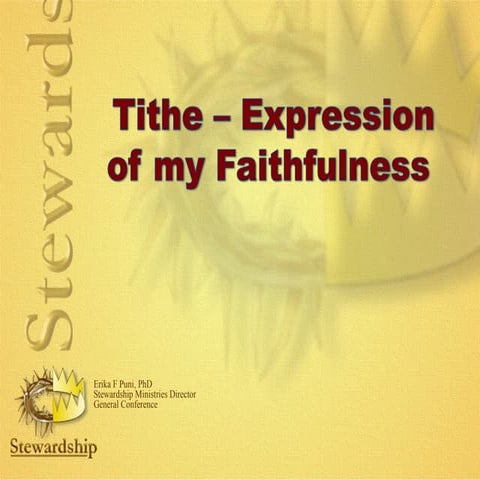 Tithe: Expression of My Faithfulness