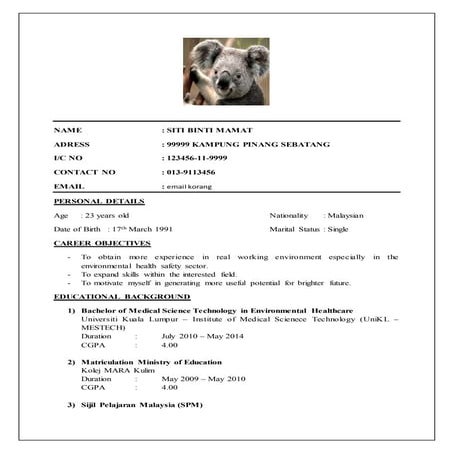 contoh resume