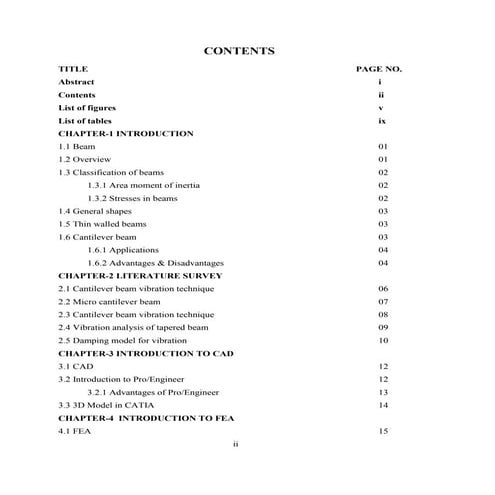 Titile Design and analysis of cantilever beam