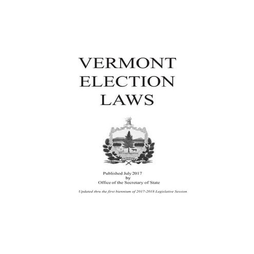 Vermont Election Laws - 