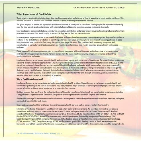   ISO 22000 Food Safety