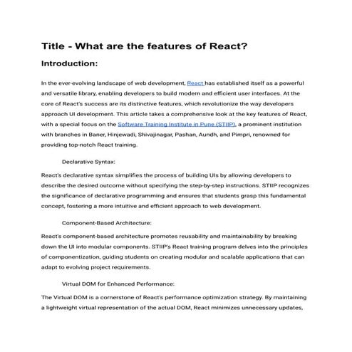 Title - What are the features of React.pdf