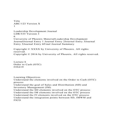 TitleABC123 Version X1Leadership Development Journal.docx