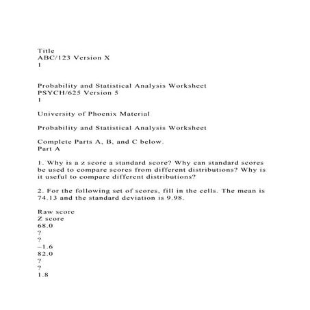 TitleABC123 Version X1Probability and Statistical Ana.docx