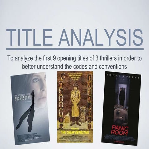 Title analysis