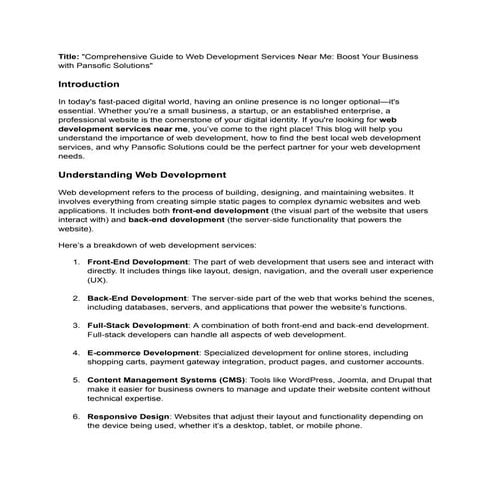 Comprehensive Guide to Web Development Services Near Me_ Boost Your Business ...