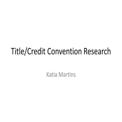 Titles and credits | PPTX