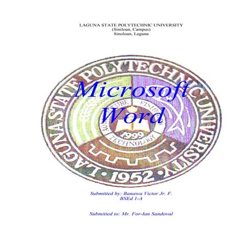 Title  M Icrosoft  Word