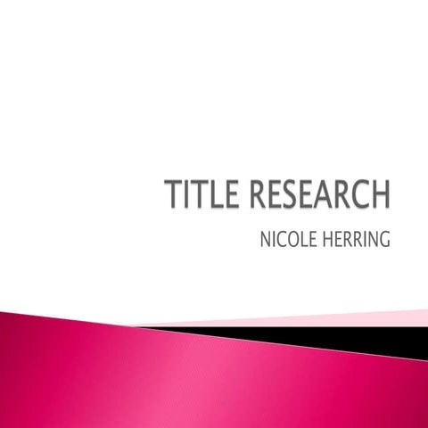 Title research