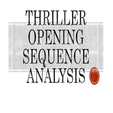Title sequence analysis of | PPTX