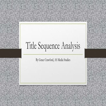 Title sequence analysis