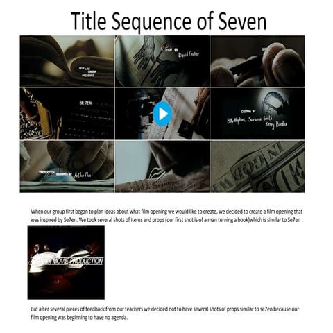 Title sequence of seven