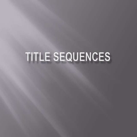 Title sequences