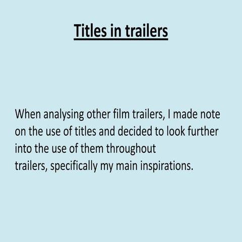 Titles in trailers