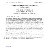 Đề tài Tìm hiểu một số giải thuật môn học Trí tuệ nhân tạo