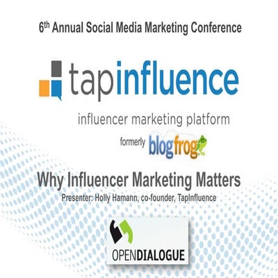 TapInfluence Co-founder Holly Hamann Presents "Why Influencer Marketing Matters"