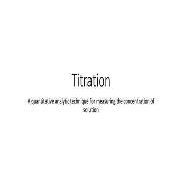 Titration