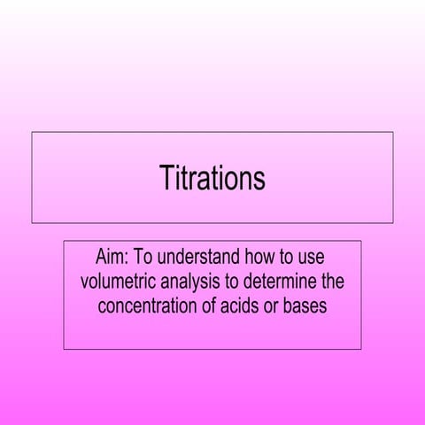 Titrations