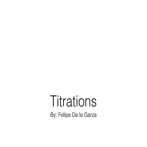 Titrations